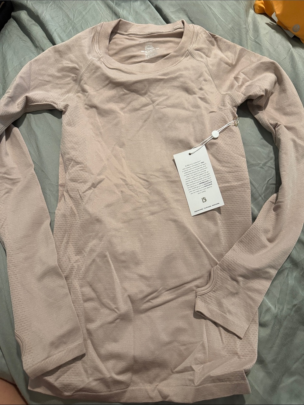 BuffBunny Breathable Long-Sleeve Top in Dusty Pink — Lightweight Women's Shirt